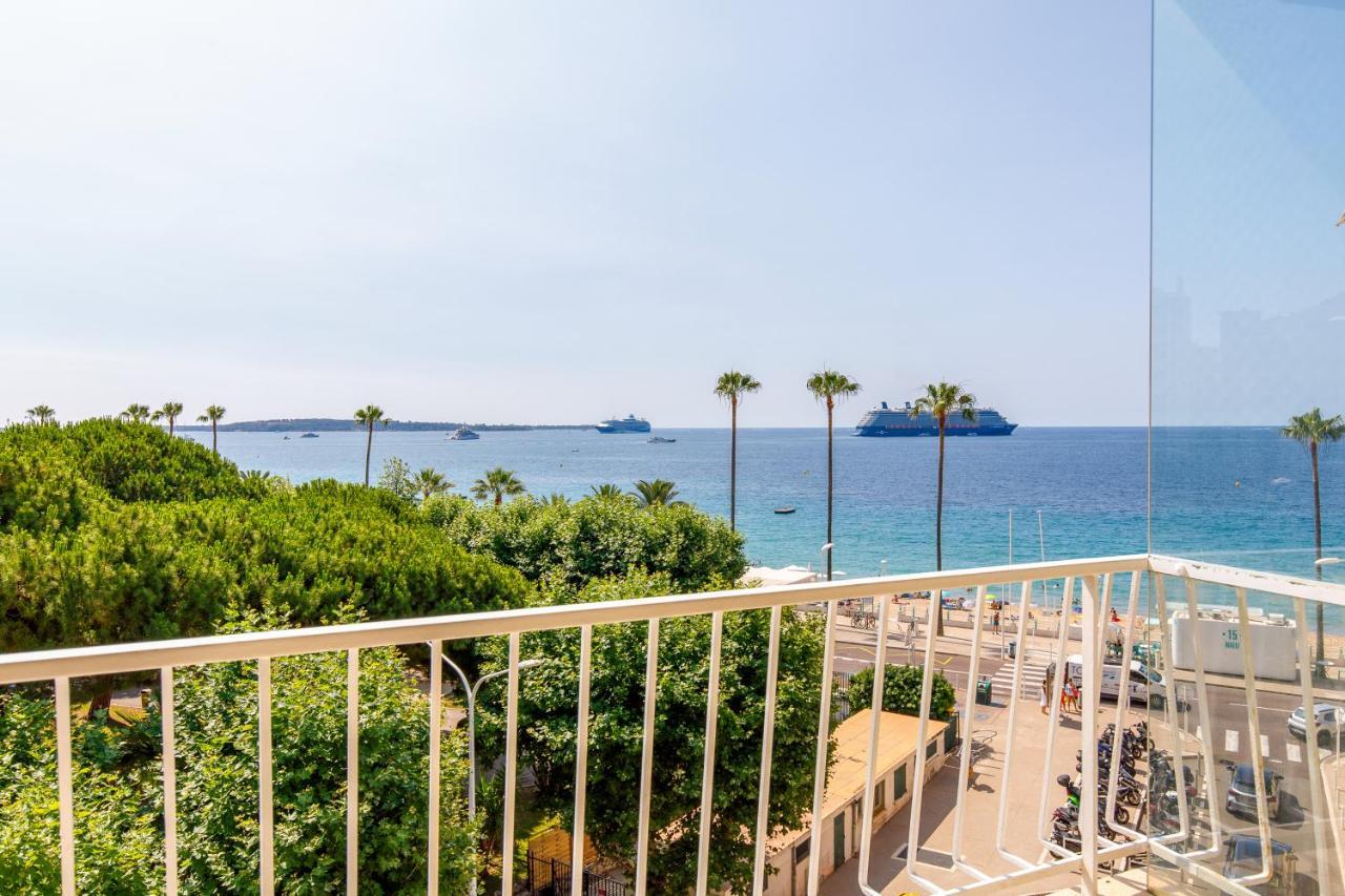 קאן Vue Mer Exceptionnelle Sur Plage Du Midi En 1Re Ligne- 2 Chambres מראה חיצוני תמונה
