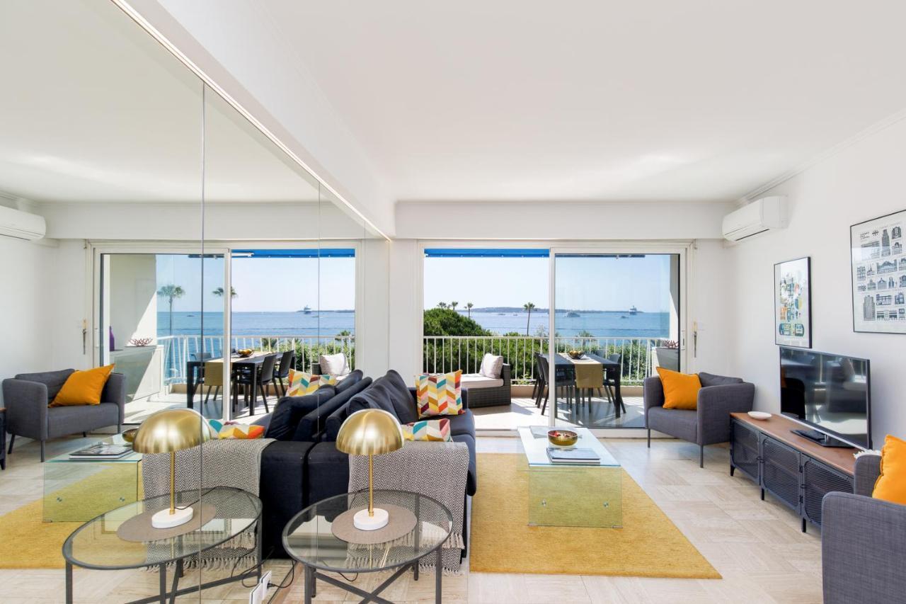 קאן Vue Mer Exceptionnelle Sur Plage Du Midi En 1Re Ligne- 2 Chambres מראה חיצוני תמונה